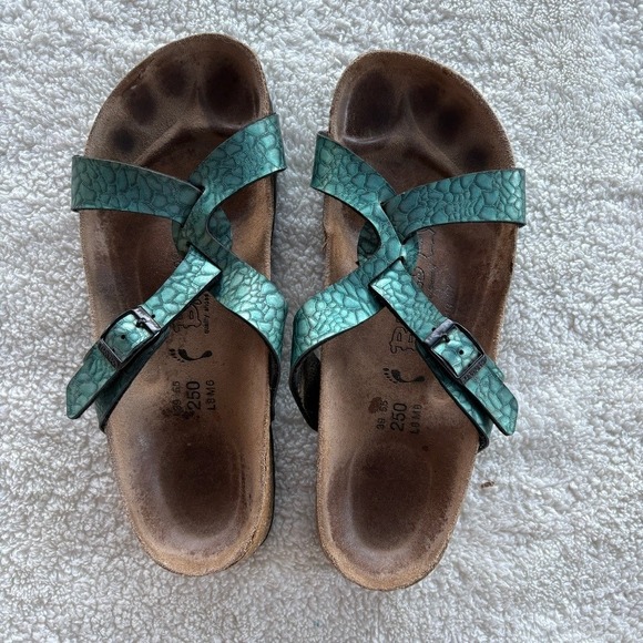 Birkenstock Shoes - Birkenstock Birki's Sylt Birko Flor Turquoise Sandals Women's Size 39 N 8/8.5